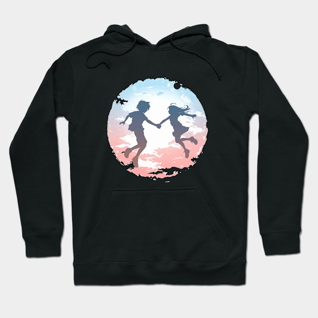 Couple Flying Hoodie by Ceiko